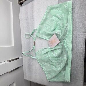 Savage X Fenty Mint Green Lace Unlined Bralette Size 3X NWT